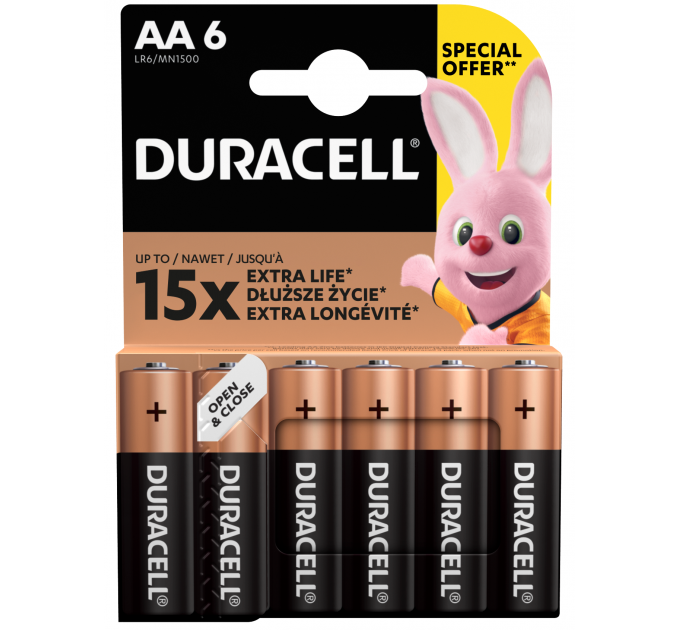 Батарейка Duracell LR06 MN1500 1x6 шт.