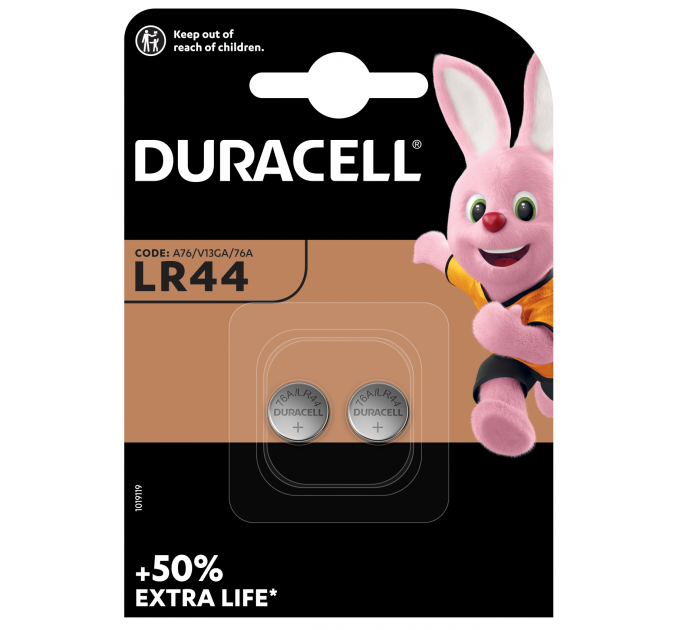 Батарейка Duracell LR44 / А76 / V13GA / A76 2 шт.