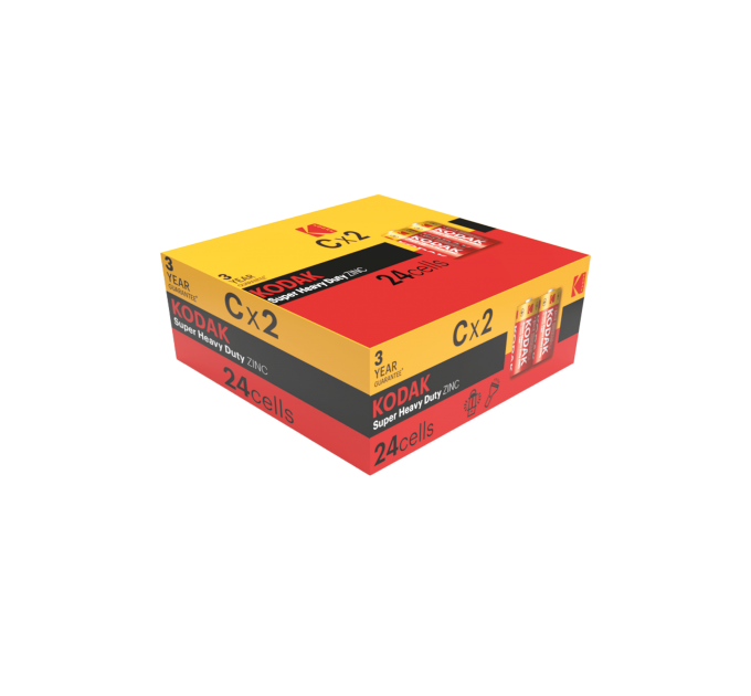 Батарейка Kodak EXTRA HEAVY DUTY R14 коробка 1x2 шт.