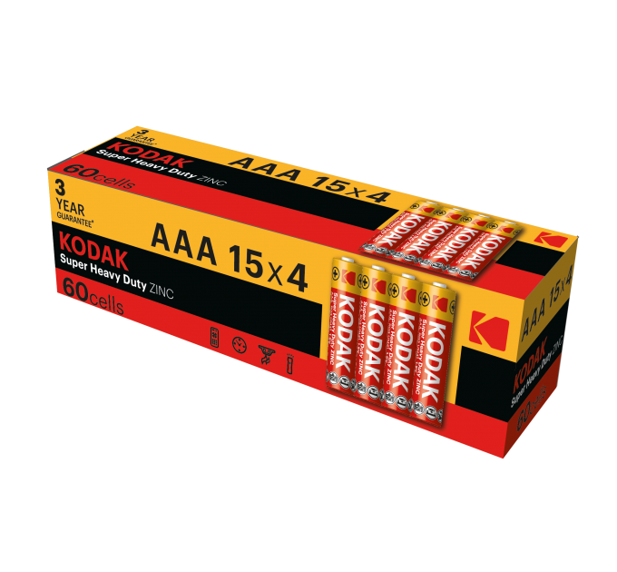 Батарейка Kodak EXTRA HEAVY DUTY R3 коробка 1x4 шт.