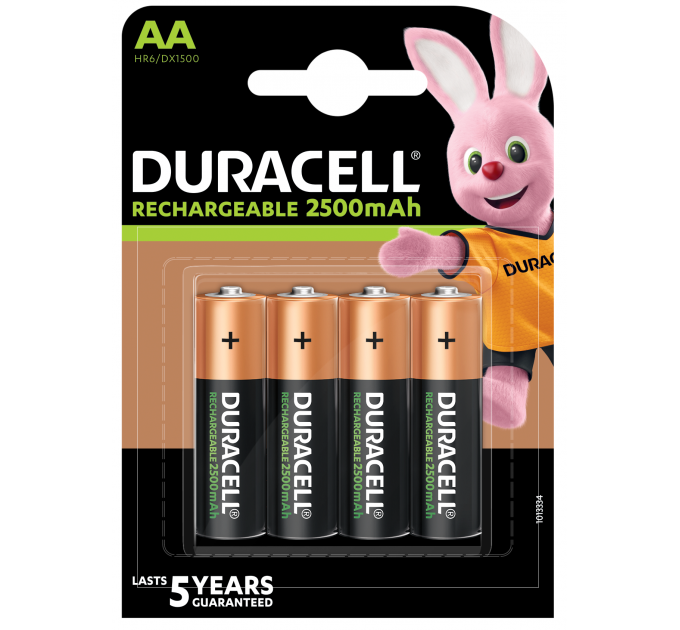 Акумулятор Duracell HR6 (AA) 2500 mAh уп. 4шт.