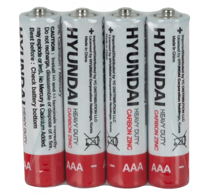 Батарейка HYUNDAI R03 AAA Shrink 4 Heavy Duty