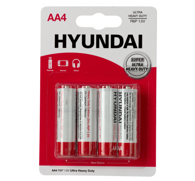 Батарейка Hyundai R6 AA BL4 Heavy Duty 