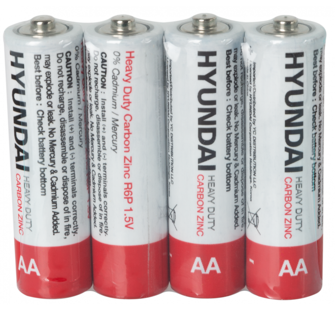Батарейка Hyundai R6 AA Shrink 4 Heavy Duty