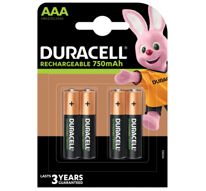 Акумулятор Duracell HR03 (AAA) 750mAh уп. 4 шт