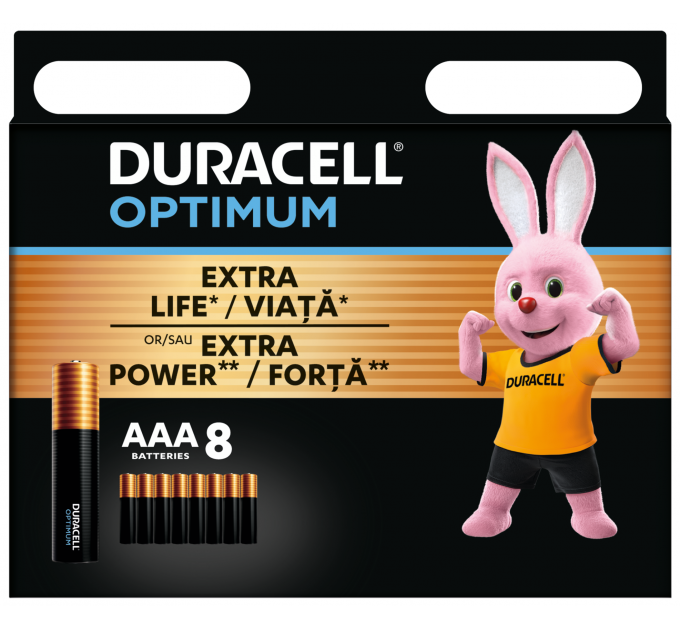 Батарейка Duracell LR03 KPD 08*10 Optimum уп. 1x8 шт.