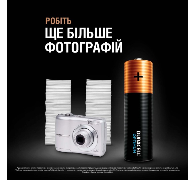 Батарейка Duracell LR06 KPD 04*10 Optimum уп. 1x4 шт.