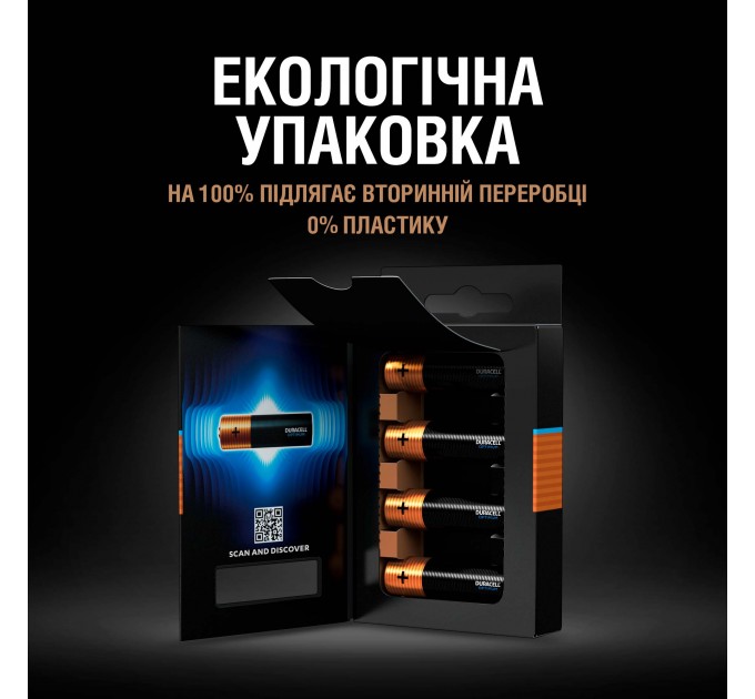 Батарейка Duracell LR06 KPD 04*10 Optimum уп. 1x4 шт.