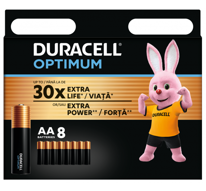 Батарейка Duracell LR06 KPD 08*10 Optimum уп. 1x8 шт.