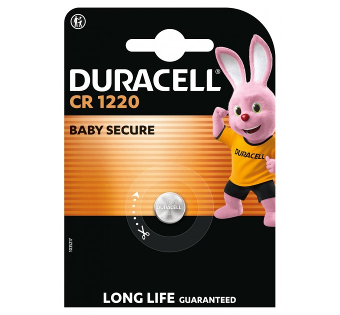 Спеціальна літієва батарейка типу «таблетка» Duracell 1220 3V, (CR1220), 1 шт. в упаковці
