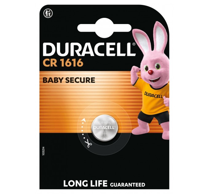 Спеціальна літієва батарейка типу «таблетка» Duracell 1616 3V, (CR1616), 1 шт. в упаковці
