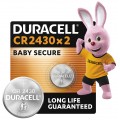 Спеціальна літієва батарейка типу «таблетка» Duracell 2430 3V, (CR2430), 2 шт. в упаковці