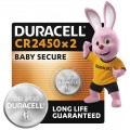 Спеціальна літієва батарейка типу «таблетка» Duracell 2450 3V, (CR2450), 2 шт. в упаковці
