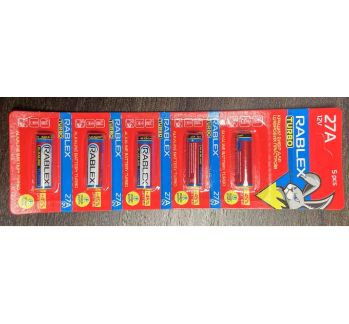 батарейка щелочная RABLEX 27A  12V 1.5V Turbo  blister