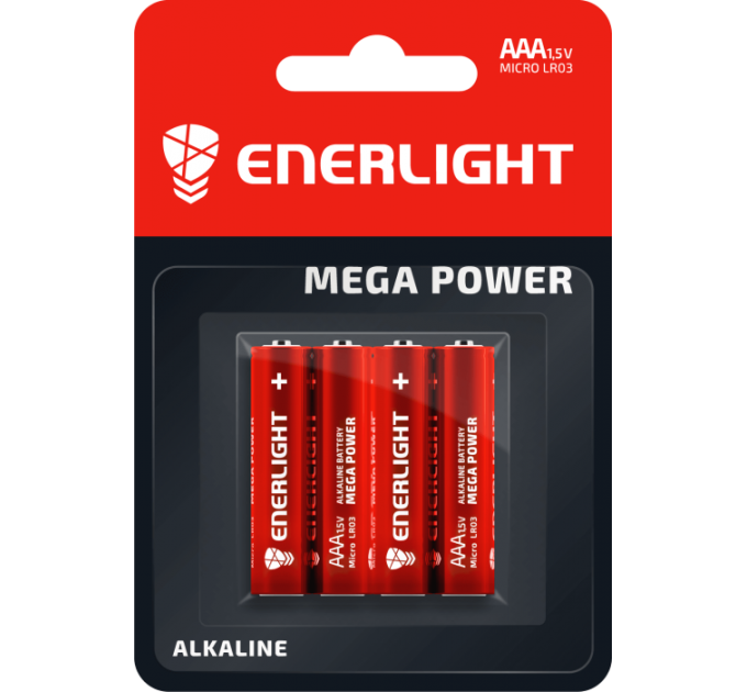 Батарейка ENERLIGHT MEGA POWER AAA BLI 4