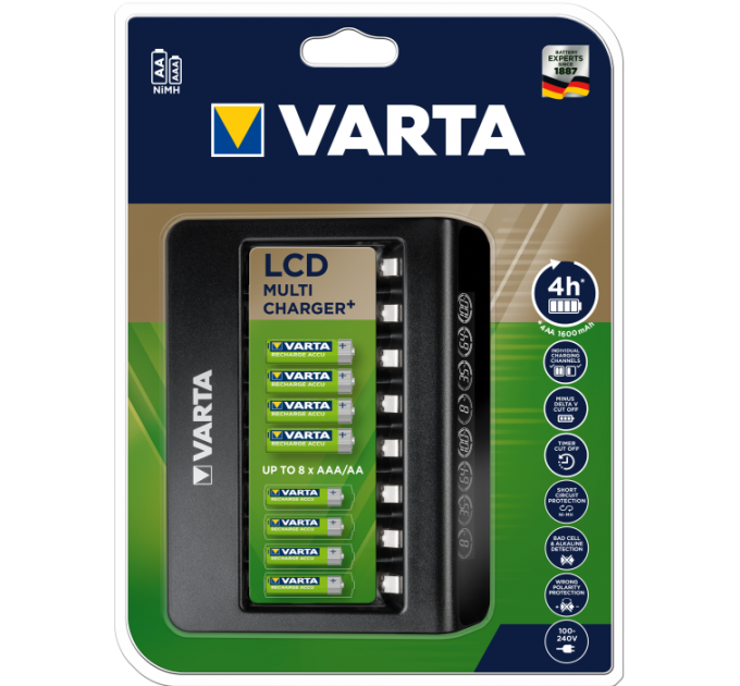 Зарядний пристрій VARTA LCD MULTI CHARGER PLUS