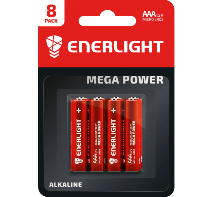 Батарейка ENERLIGHT MEGA POWER AAA BLI 8