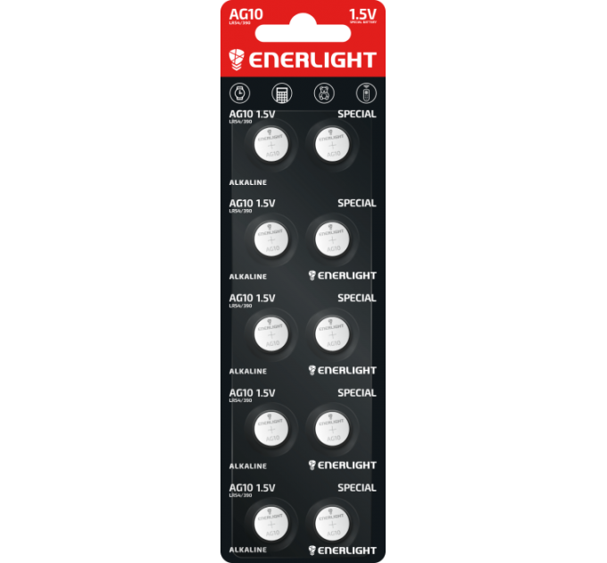 Батарейка ENERLIGHT Special Alkaline AG10 (LR54/390)