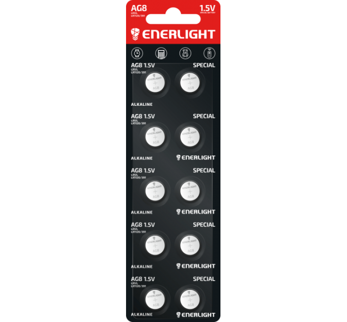 Батарейка ENERLIGHT Special Alkaline AG8 (LR55, LR1120/391)
