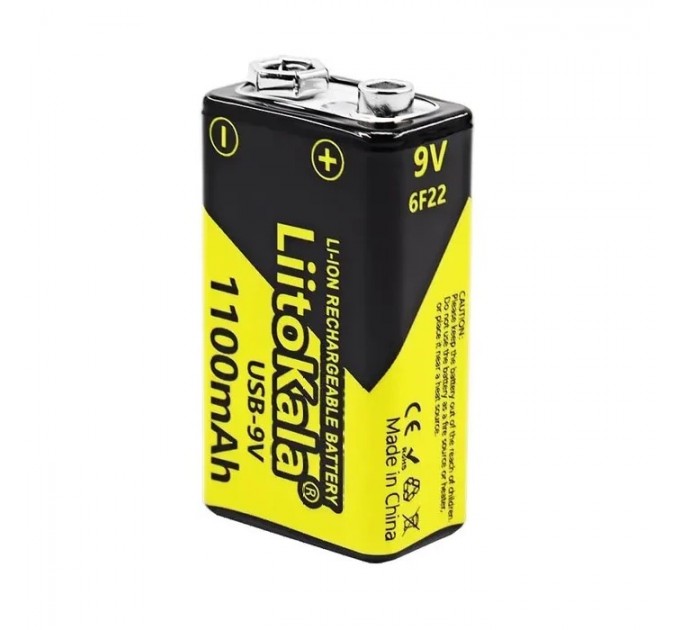 Акумулятор Крона, LiitoKala USB-9V, 1100mAh