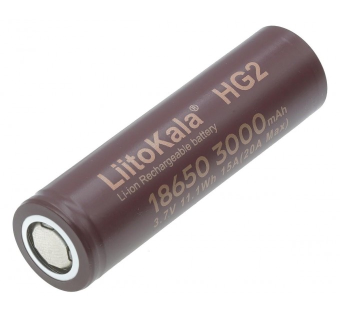 Аккумулятор LiitoKala HG2 Li-ion 18650 3.7 V 3000 mAh (технічний)