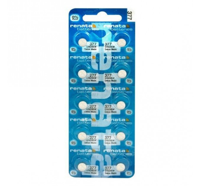 Батарейки Renata 337/SR416SW Silver Oxide, блістер 10 шт