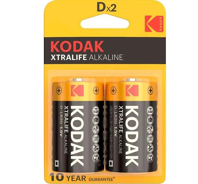 Батарейки Kodak XtraLife Alkaline D (LR20) блістер 2 шт