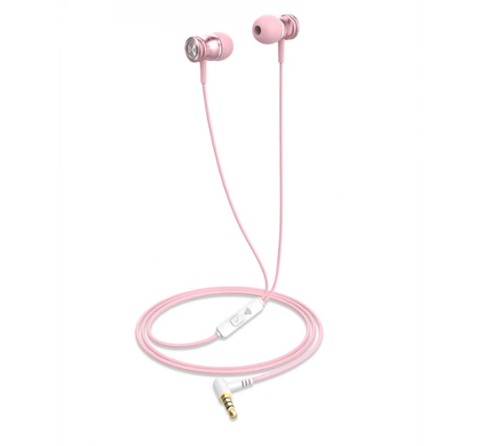 Вакуумные наушники с микрофоном HAVIT HV-E303P Pink