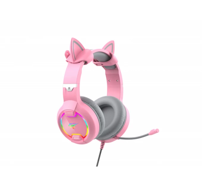 Игровые наушники с микрофоном HAVIT HV-H2233d Cat Pink