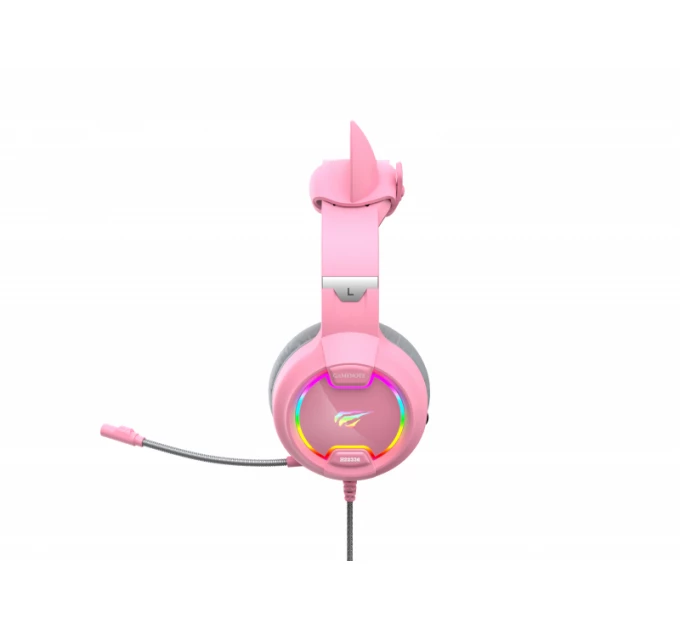 Игровые наушники с микрофоном HAVIT HV-H2233d Cat Pink