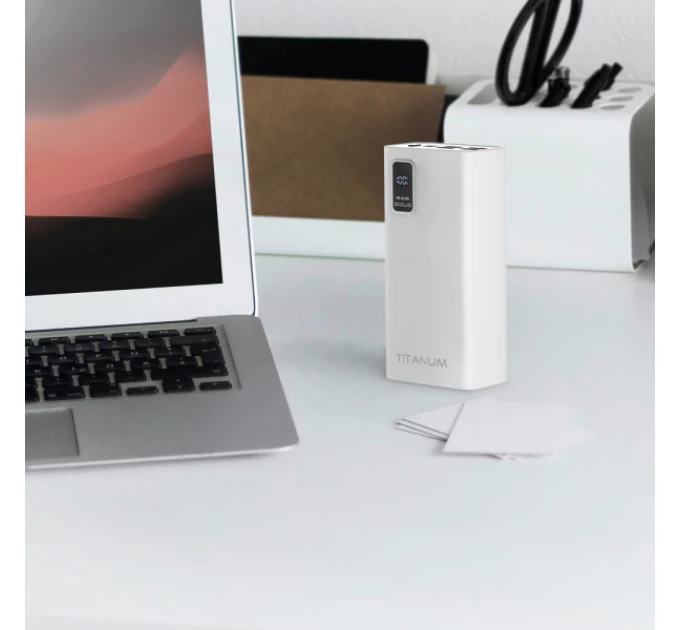 Павербанк TITANUM 728S 30000mAh 22.5W White