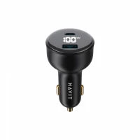 Автомобільний зарядний пристрій HAVIT HV-CC100W 100W USB+USB-C