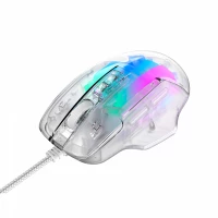 Ігрова миша дротова HAVIT HV-MS1011SE USB Transparent White